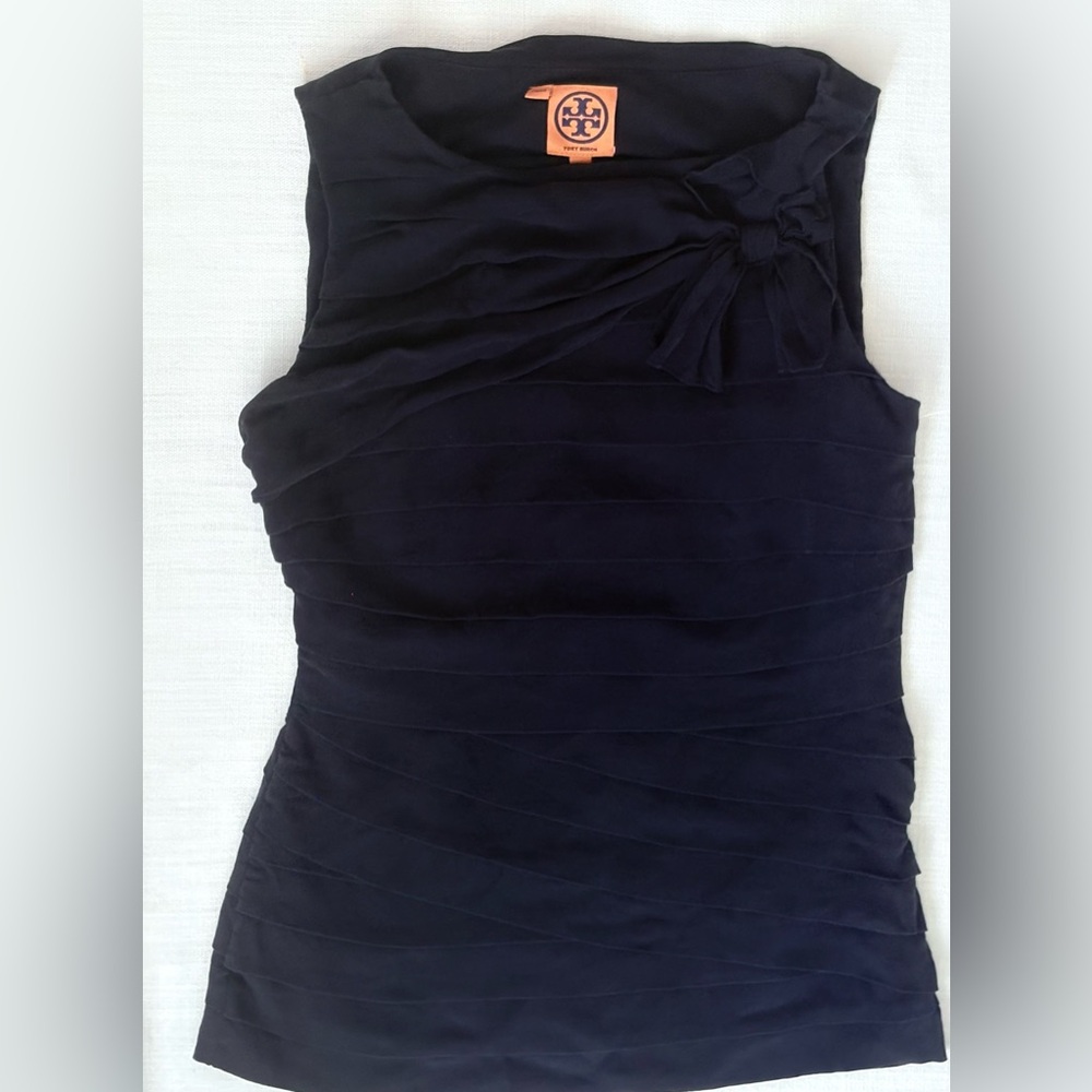 Tory Burch Navy Sleeveless Top, 2